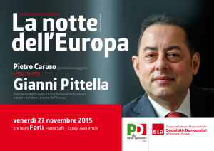 Gianni Pittella presenta il libro "La notte dell'Europa" @ Sala Artusi, Eataly Forlì
