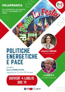 Politiche energetiche e pace @ Polisportiva Giulianini - Villafranca